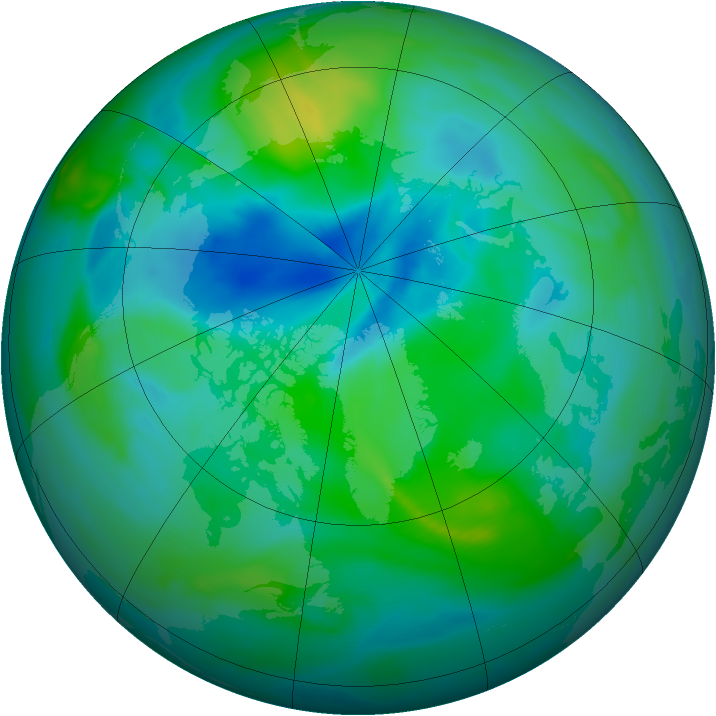 Arctic ozone map for 13 September 2006